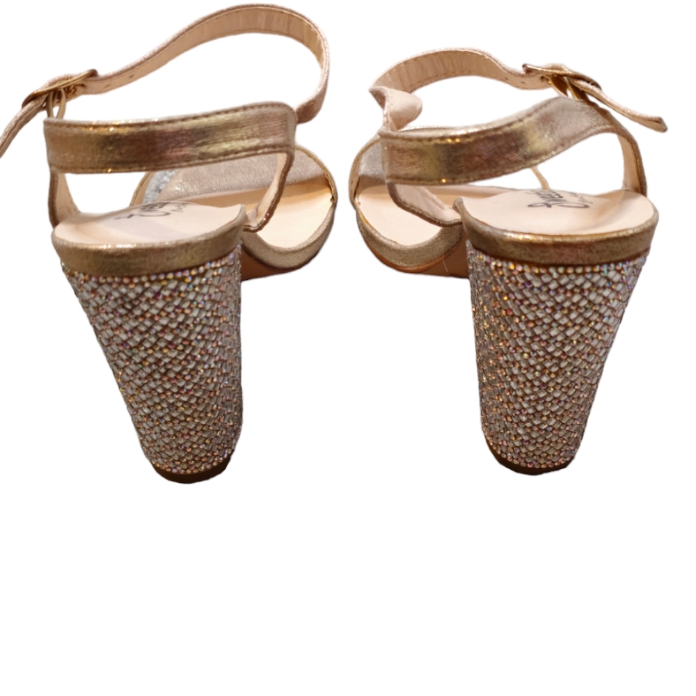 Women's Bling Gold Metallic Heels Size: 9.5 - Wedding, Prom, Homecoming Shoes - Picture 11 of 11